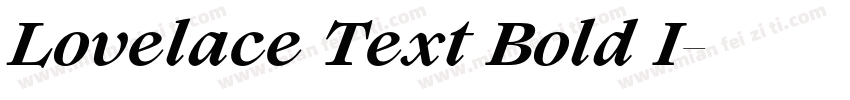 Lovelace Text Bold I字体转换